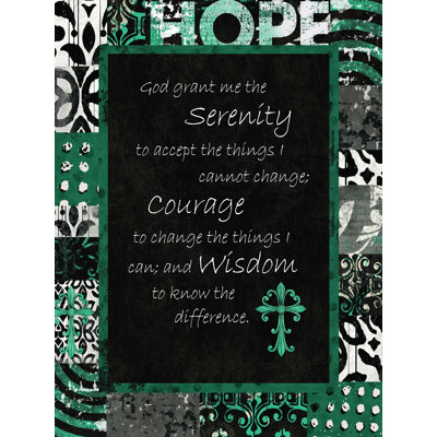 Serenity Prayer - impression sur toile tendue