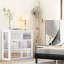 Armoire murale à double porte en verre avec tablettes amovibles, armoire d'entrée-703582403