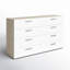 Commode double à huit tiroirs de l 55,12 po Gianna-1331761671