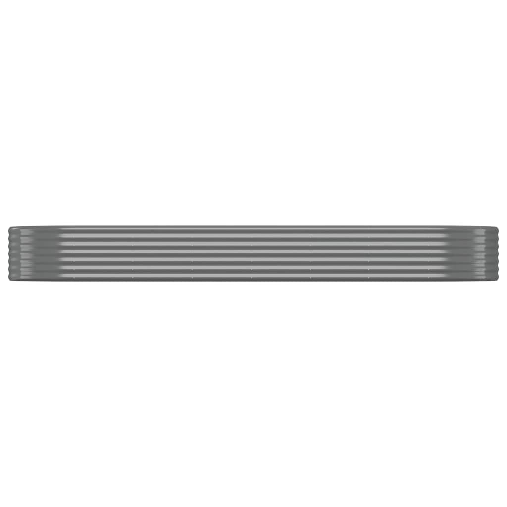 Vidaxl (Grey, 322 X 100 X 36 Cm) Garden Planter Patio Flower Pot Raised Garden Bed Powder-Coated Steel - Image 5