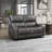 Mazzone 61.5" Transitional Polished Microfiber Double Reclining Loveseat with Dual Manual Tab Pull Motion-111301163