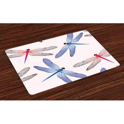 Ashraff Dragonfly Wings Art Placemat
