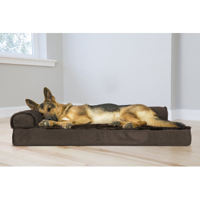  Plush & Velvet Deluxe L-Chaise Orthopedic Pet Bed