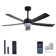 52" 5 - Blade Modern Ceiling Fan With Led Lights Remote App And Voice Control