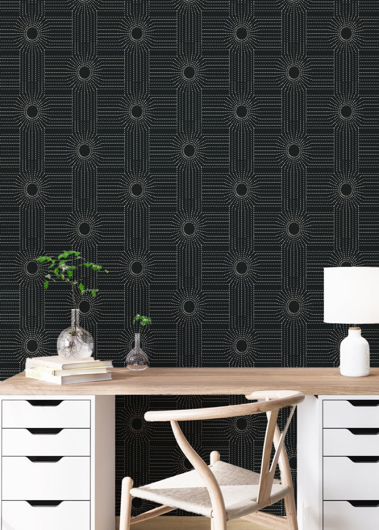 CoEd Self-Adhesive Wallpaper Tile, Onyx, Non-pasted, Paper