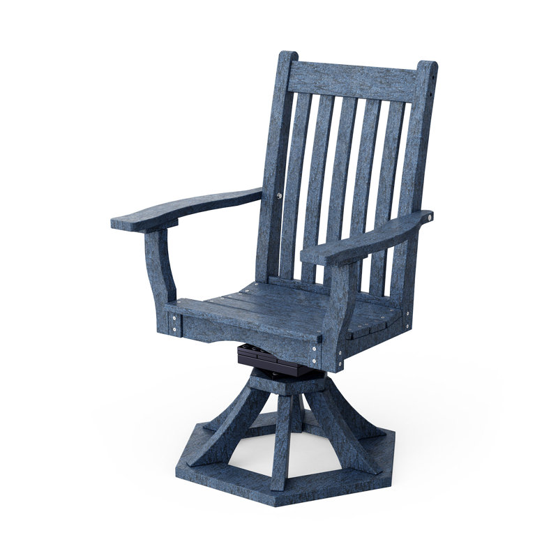 Chaise berçante pivotante avec accoudoirs Classic, Bleu patriote