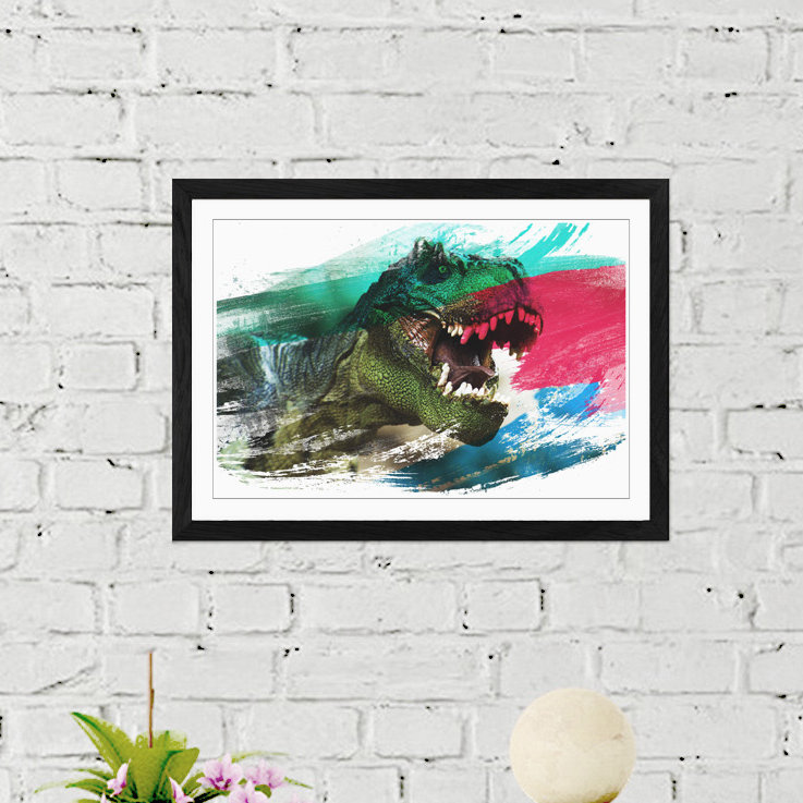 Tyrannosaurus Rex Dinosaur - Framed Print