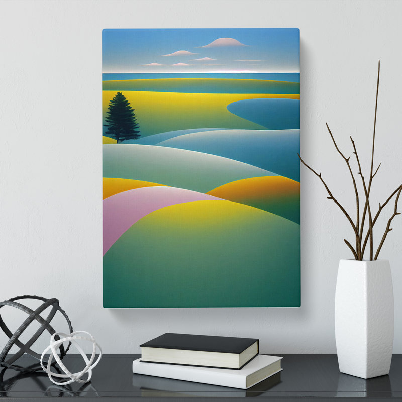 Memphis Spring Landscape Serene Vol.2 - Wrapped Canvas, 76cm H x 50cm W