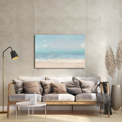 'Splatter Beach 1 Neutral'  by James Wiens Acrylic Glass Wall Art