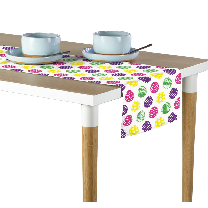 Enriquez Geometric Easter Table Runner, 72" L x 12" W