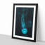 Neon Blue Jellyfish Abstract - Picture Frame Graphic Art Print-56925409-56925412