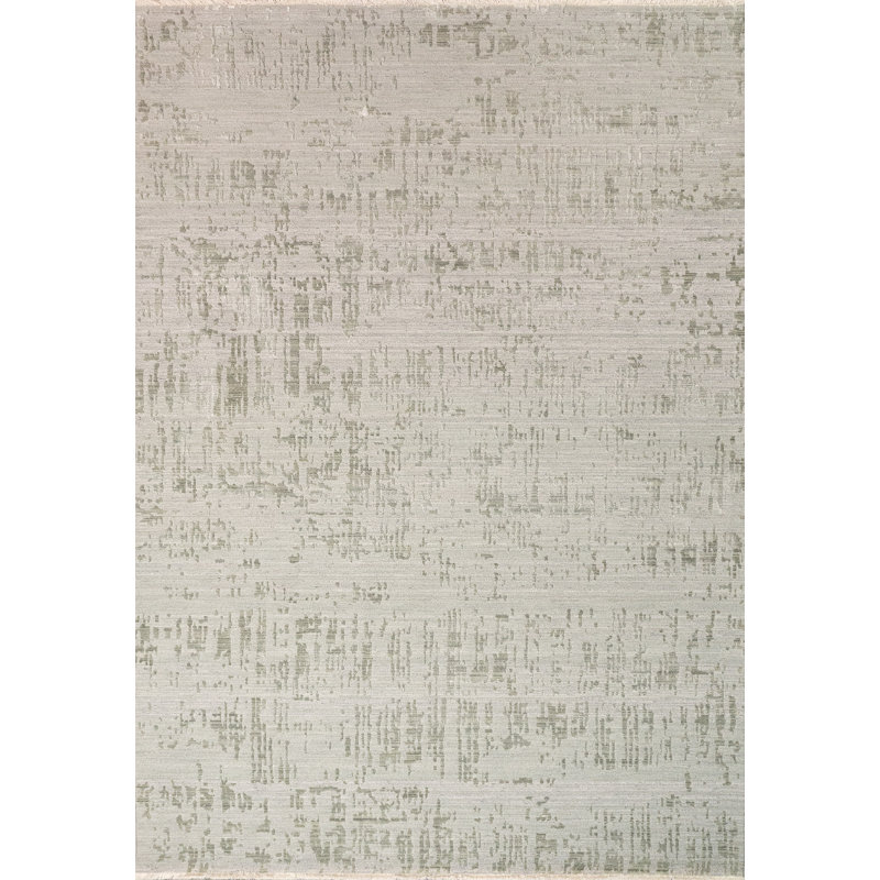 Nickelson 9748-480 MINT GREEN/TAUPE, Rectangle 7'10" x 10'