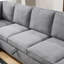 Canapé modulaire en chenille avec méridienne orientée vers la droite