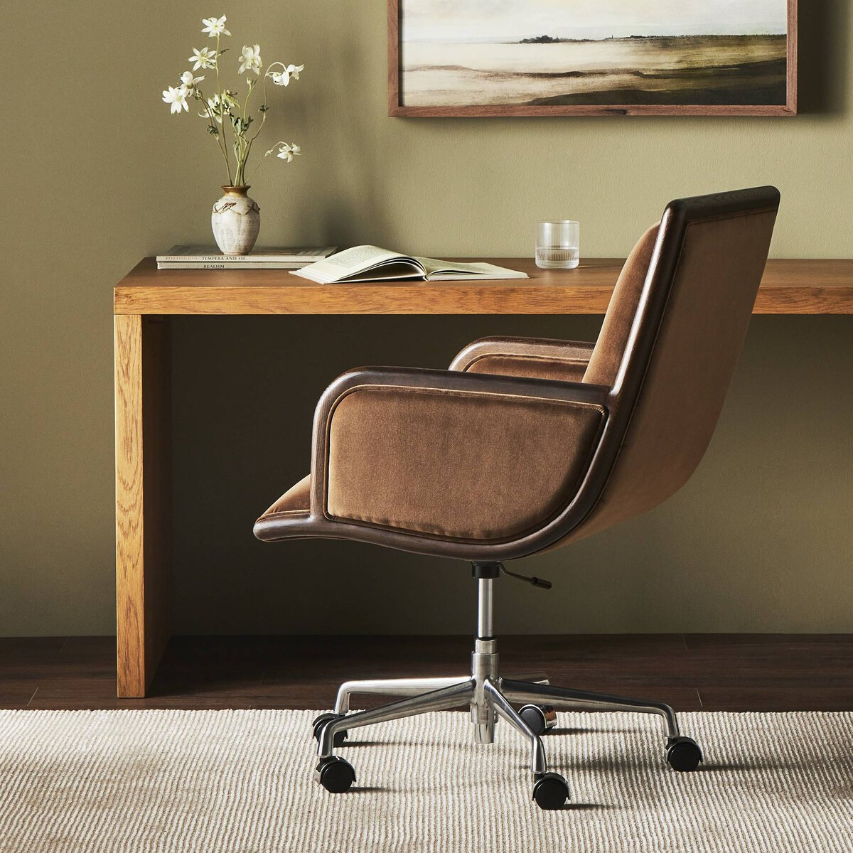 Marden Adjustable Office Chair, Brown
