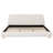 Modern Upholstered Bed Frame with Linen Fabric and Solid Wood Legs-1249258131