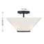 Luminaire suspendu semi-encastré ou suspendu 3 lumières Hashimoto en nickel satiné-1122374716