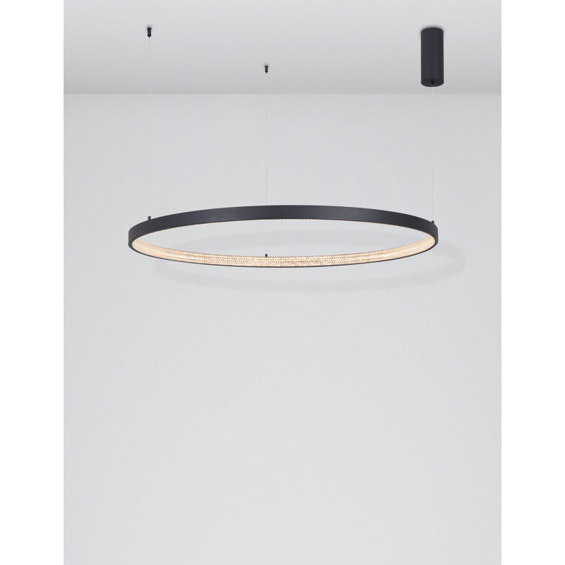 1 - Light Black LED Unique/Statement Pendant, 120cm H x 110cm W x 110cm D