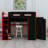 Wood Loft Bed With Desk,Wardrobe,Ample Storage Space,And RGB LED Light-1249196822