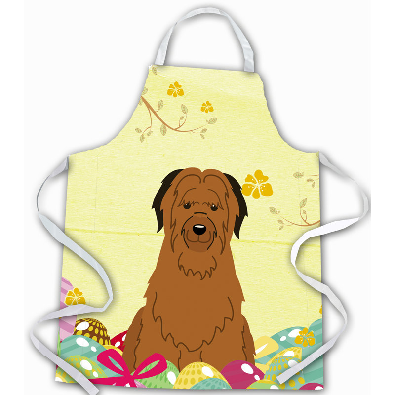 Tablier œufs de pâques, Jaune / Brun, Briard