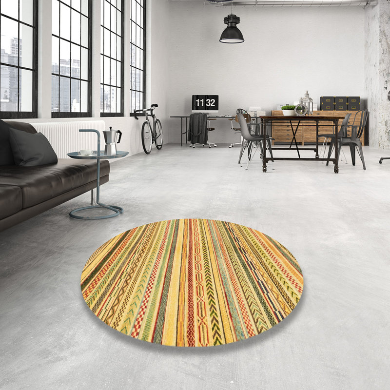 Abstract Indoor Rug, Round 5'