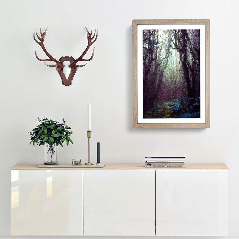 A Forest Arch in Abstract - Framed Print, 45cm H x 33cm W x 2cm D, Oak Framed