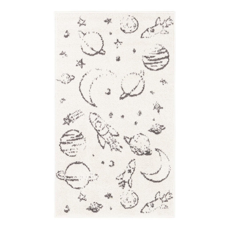 Machine Woven Polypropylene Plastic Rug, Runner 2'2" x 3'11", Ivory