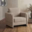 Fauteuil d'appoint rembourré à accoudoirs carrés-1026275939