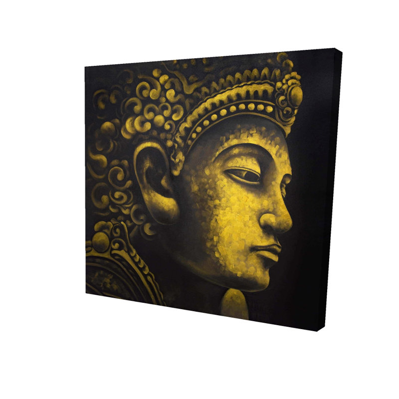 Bouddha indonésien - Toile spirituelle dorée