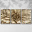 Neutral Wall Flower I, reproduction encadrée sur toile 3 pièces-1922704198-1922704194