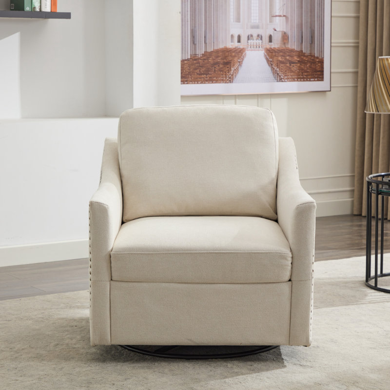 Confortable salon et hôtel moderne en bois et tissu avec chaise pivotante USB