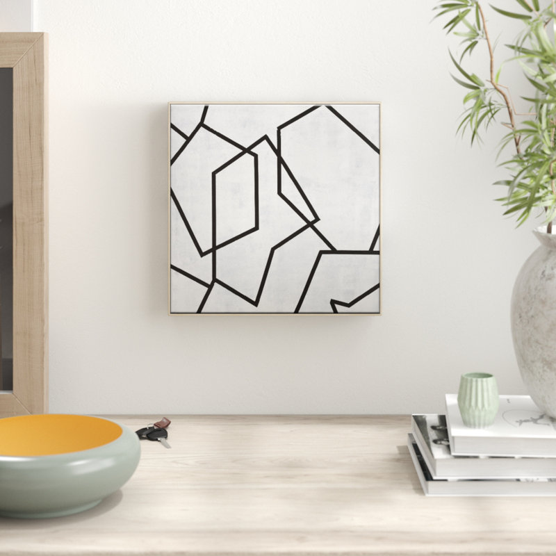 Geometric 5 by Chalie Macrae - Print on Canvas, 41cm H x 41cm W, Timber