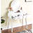 Contemporary Wood Vanity and Stool Set-38965911
