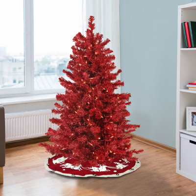 Easy Set-Up Lighted Pine Christmas Tree