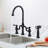 ARCORA Double-Handle High-Arc Widespread Deck Mounted Bridge Kitchen Faucet With Side Spray-98469000