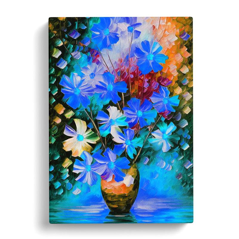 Mixed Flowers In A Vase No.4 - Wrapped Canvas Print, 50cm H x 35cm W x 3cm D