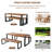 6 - Person Acacia Wood Patio Dining Set with Rectangular Table for Patio, Porch, Garden