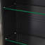 Armoire de rangement murale en verre arquée noire à 3 portes - rehausser l'allure de votre maison, polyvalente pour différents espaces, construction, procédure d'installation facile dans un décor élégant-211888253