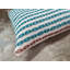 Rayures tissées bleu sarcelle 20 po x 20 po