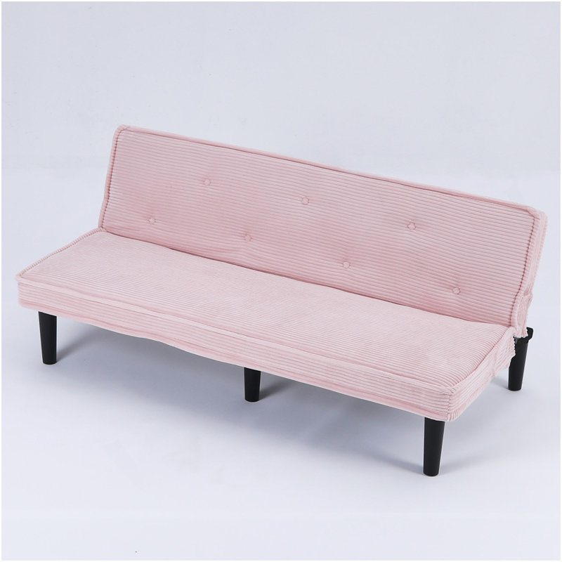 This 66-Inch Corduroy Sofa Bed Can Flexibly Adapt To The Living Room, Apartment And Bedroom, And It Can Switch Between The Two Comfortable Forms.