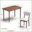 Stable Dining Table Set with Compact Design and Ergonomic Chairs, Perfect for Modern and Small Spaces