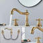 Widespread Bathroom Sink Basin Faucet Waterfall 2 Handle 3 hole Vanity Mixer Tap