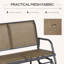 Banc oscillant extérieur 2 personnes avec toile respirante Outsunny-1769779066