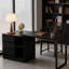Bureau en L pour bureau à domicile avec bureau rétractable, 3 tiroirs et 2 tablettes, en métal de haute qualité, configuration réversible en coin de 40,03 pouces de profondeur, largeur du produit 17,55