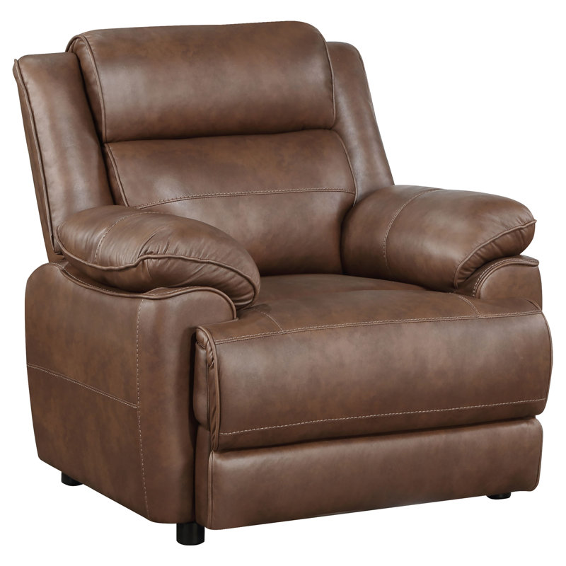 Fauteuil d'appoint rembourré rembourré Zeshaun brun foncé