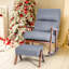 Chaise berçante inclinable en tissu l 25,2 po avec repose-pieds-1475985390