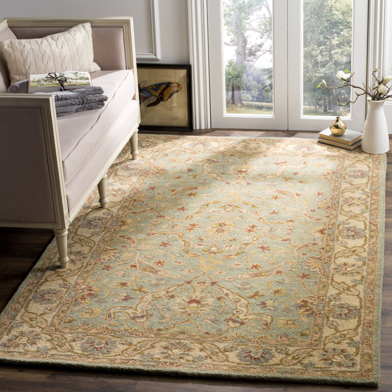 Tapis oriental en laine touffeté à la main Dunbar, Rectangle 9 pi 6 po x 13 pi 6 po