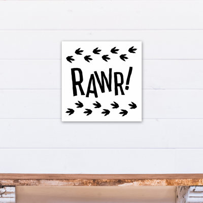 «Mallon Rawr Dinosaur Traces», art encadré