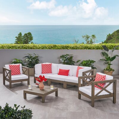 Sklar Outdoor 4 Piece Deep Seating Group with Cushions -  Breakwater Bay, 9F6CE3B1BB0F490C8C0C37877686EDF3