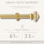 Madrid 1” Single Curtain Rod with Sculptural Stacked Square Finial Design, Polished Nickel -32"W x 142"L-1128432826-1128432822