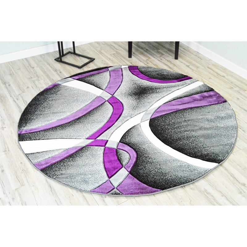 Mccampbell Abstract Area Rug, Rectangle 2' x 8', Sand/Gray